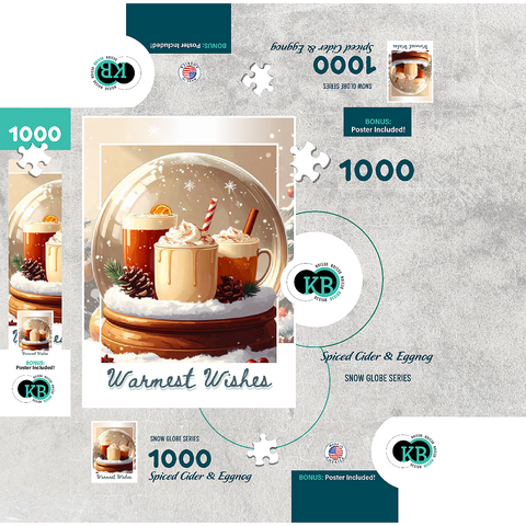 Spiced Cider & Eggnog 1000 Jigsaw Puzzle box 3D Modell
