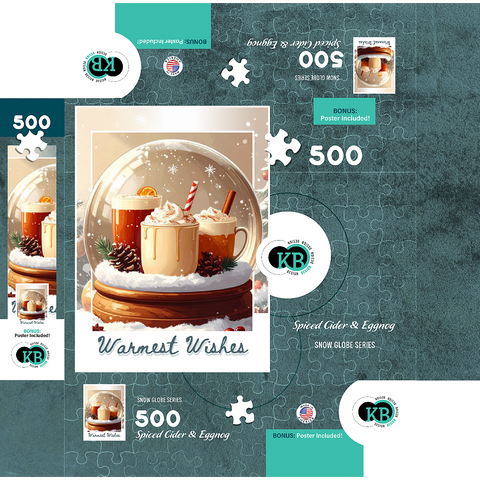 Spiced Cider & Eggnog 500 Jigsaw Puzzle box 3D Modell