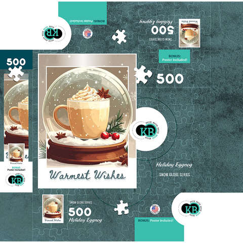 Holiday Eggnog 500 Jigsaw Puzzle box 3D Modell