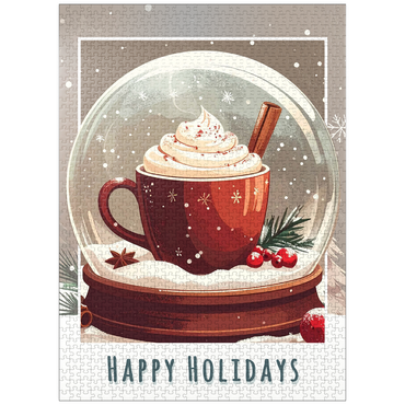 puzzleplate Christmas Cocoa in Red Holiday Mug 1000 Jigsaw Puzzle