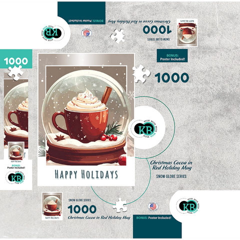 Christmas Cocoa in Red Holiday Mug 1000 Jigsaw Puzzle box 3D Modell