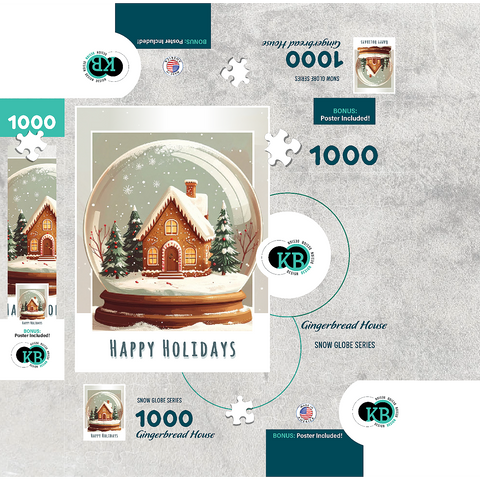 Gingerbread House 1000 Jigsaw Puzzle box 3D Modell