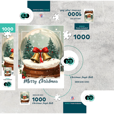 Christmas Jingle Bells 1000 Jigsaw Puzzle box 3D Modell
