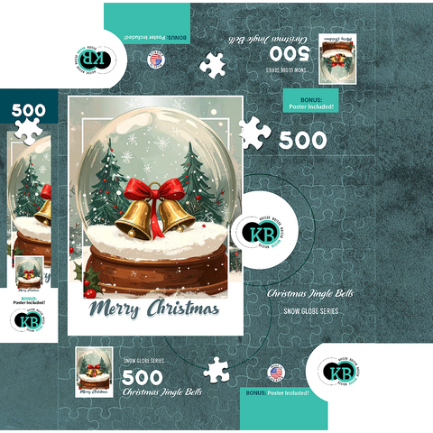 Christmas Jingle Bells 500 Jigsaw Puzzle box 3D Modell