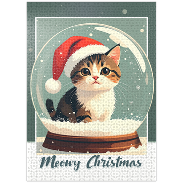 puzzleplate Christmas Kitten 1000 Jigsaw Puzzle
