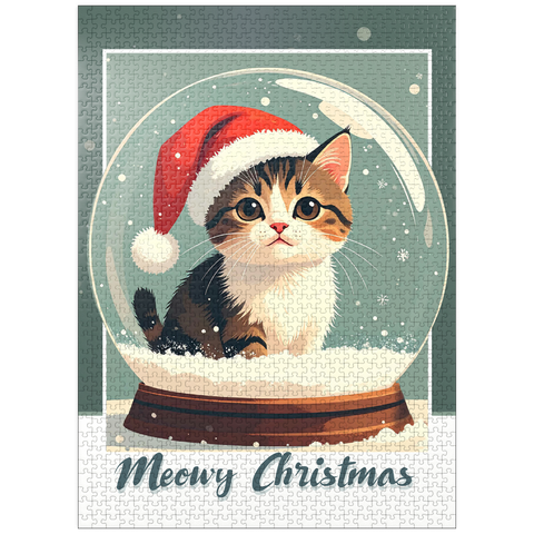 puzzleplate Christmas Kitten 1000 Jigsaw Puzzle