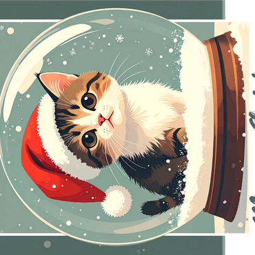 Christmas Kitten 1000 Jigsaw Puzzle 3D Modell