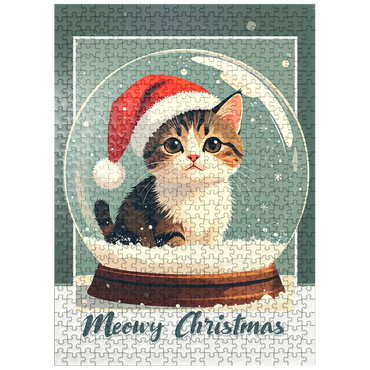 puzzleplate Christmas Kitten 500 Jigsaw Puzzle