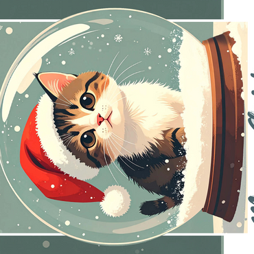 Christmas Kitten 500 Jigsaw Puzzle 3D Modell
