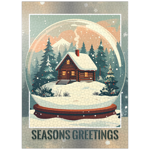 puzzleplate Cozy Winter Cabin 1000 Jigsaw Puzzle