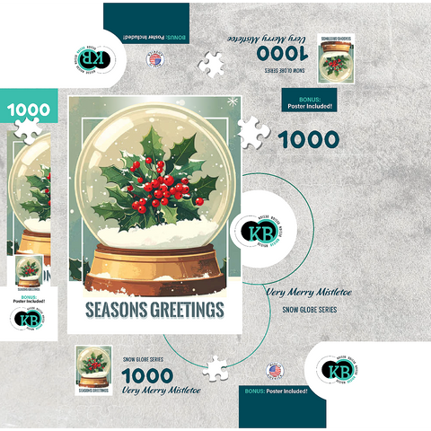 Very Merry Mistletoe 1000 Jigsaw Puzzle box 3D Modell