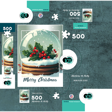 Mistletoe & Holly 500 Jigsaw Puzzle box 3D Modell