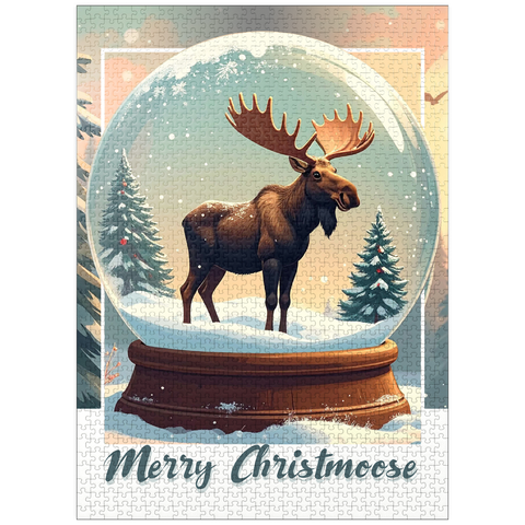 puzzleplate Merry Christmoose 1000 Jigsaw Puzzle
