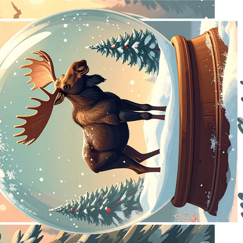 Merry Christmoose 1000 Jigsaw Puzzle 3D Modell