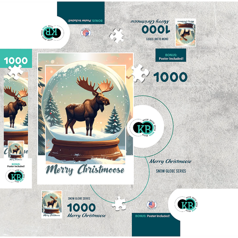 Merry Christmoose 1000 Jigsaw Puzzle box 3D Modell