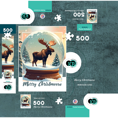 Merry Christmoose 500 Jigsaw Puzzle box 3D Modell