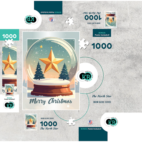 The North Star 1000 Jigsaw Puzzle box 3D Modell