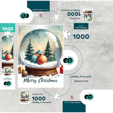 Holiday Ornaments 1000 Jigsaw Puzzle box 3D Modell