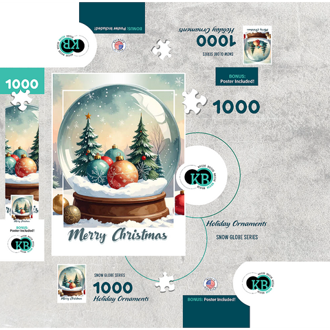 Holiday Ornaments 1000 Jigsaw Puzzle box 3D Modell