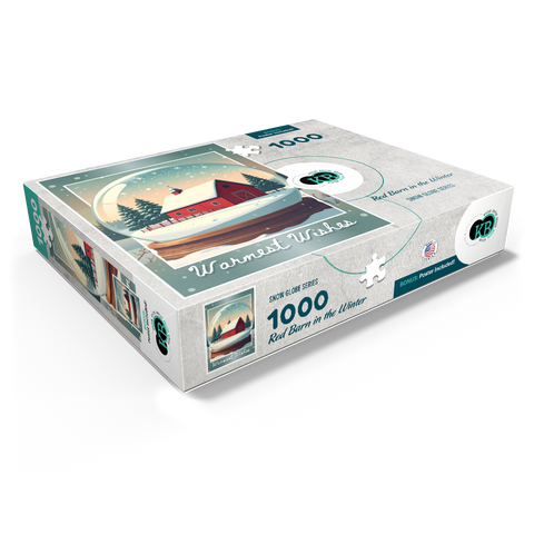 Red Barn in the Winter 1000 Jigsaw Puzzle box view1