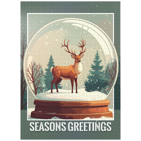 puzzleplate Winter Forest Reindeer 1000 Jigsaw Puzzle