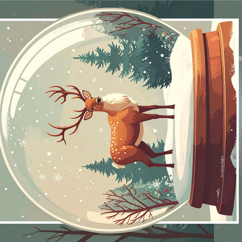 Winter Forest Reindeer 1000 Jigsaw Puzzle 3D Modell