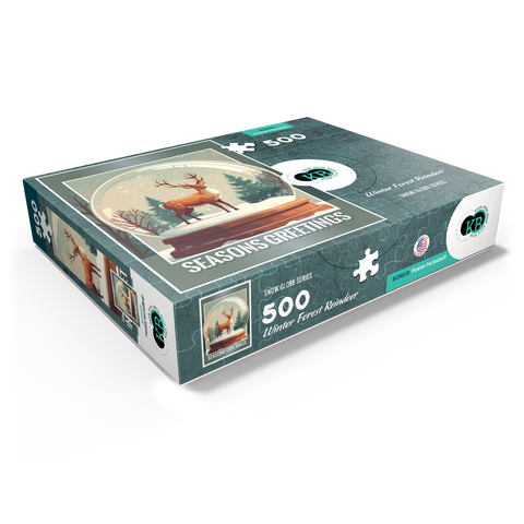 Winter Forest Reindeer 500 Jigsaw Puzzle box view1