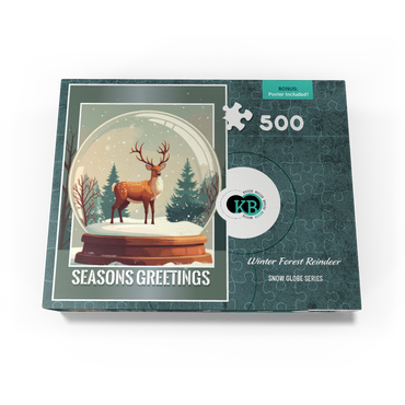 Winter Forest Reindeer 500 Jigsaw Puzzle box view3
