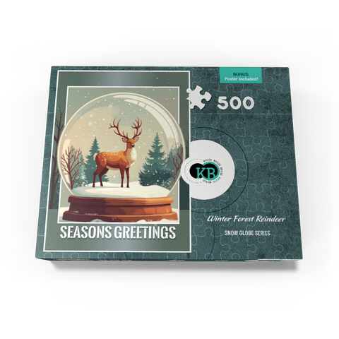 Winter Forest Reindeer 500 Jigsaw Puzzle box view3
