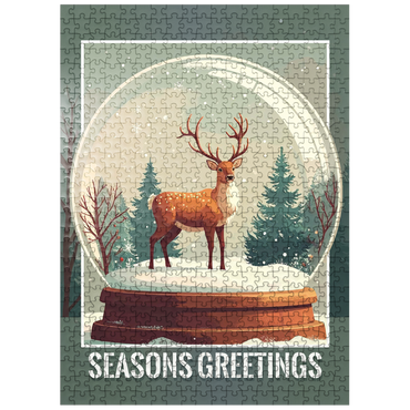 puzzleplate Winter Forest Reindeer 500 Jigsaw Puzzle