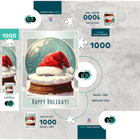 Santa's Hat 1000 Jigsaw Puzzle box 3D Modell