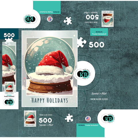 Santa's Hat 500 Jigsaw Puzzle box 3D Modell
