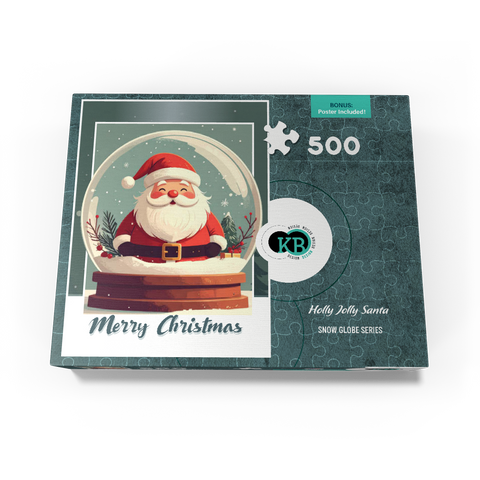 Holly Jolly Santa 500 Jigsaw Puzzle box view3
