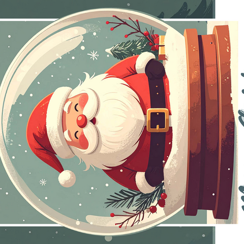 Holly Jolly Santa 500 Jigsaw Puzzle 3D Modell