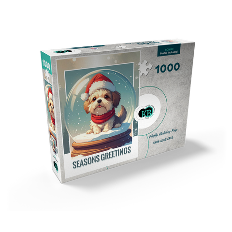 Fluffy Holiday Pup 1000 Jigsaw Puzzle box view2