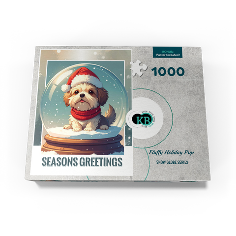 Fluffy Holiday Pup 1000 Jigsaw Puzzle box view3