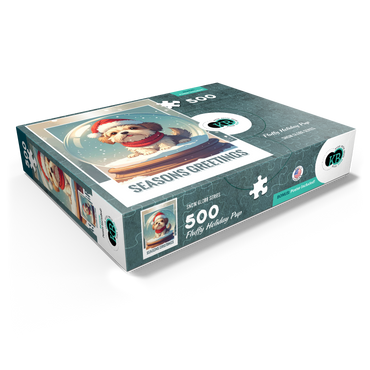 Fluffy Holiday Pup 500 Jigsaw Puzzle box view1