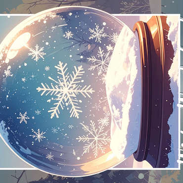 Winter Snowflakes 500 Jigsaw Puzzle 3D Modell