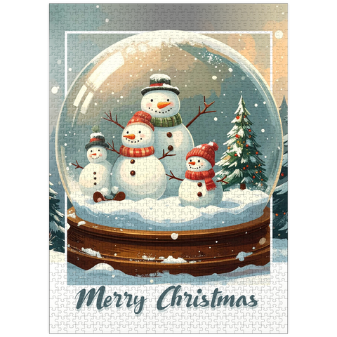 puzzleplate Holiday Snow Family 1000 Jigsaw Puzzle