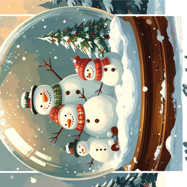 Holiday Snow Family 1000 Jigsaw Puzzle 3D Modell