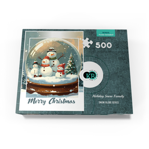 Holiday Snow Family 500 Jigsaw Puzzle box view3