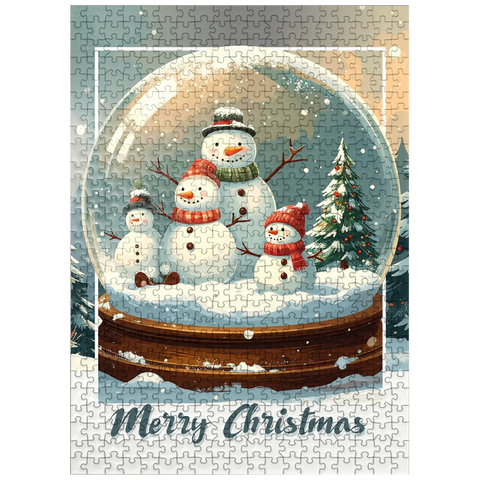 puzzleplate Holiday Snow Family 500 Jigsaw Puzzle