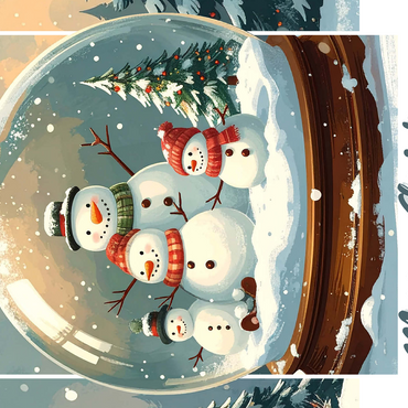 Holiday Snow Family 500 Jigsaw Puzzle 3D Modell