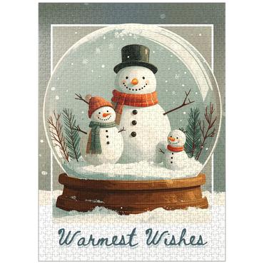 puzzleplate Snowman Family 1000 Jigsaw Puzzle