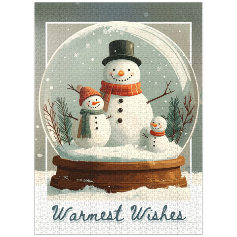 puzzleplate Snowman Family 1000 Jigsaw Puzzle