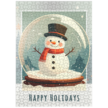 puzzleplate Jolly Snowman 500 Jigsaw Puzzle