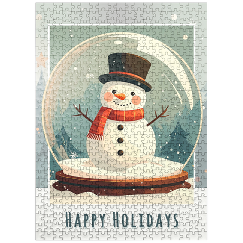 puzzleplate Jolly Snowman 500 Jigsaw Puzzle