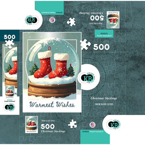 Christmas Stockings 500 Jigsaw Puzzle box 3D Modell