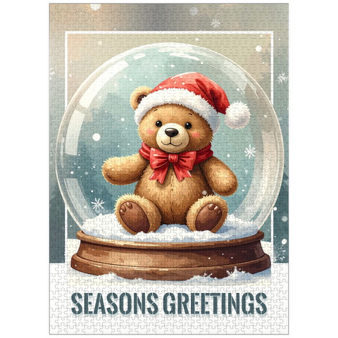 puzzleplate Christmas Teddy Bear 1000 Jigsaw Puzzle