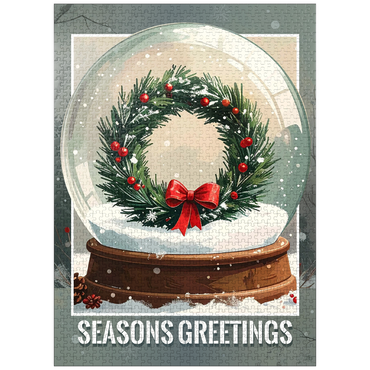 puzzleplate Holiday Wreath 1000 Jigsaw Puzzle